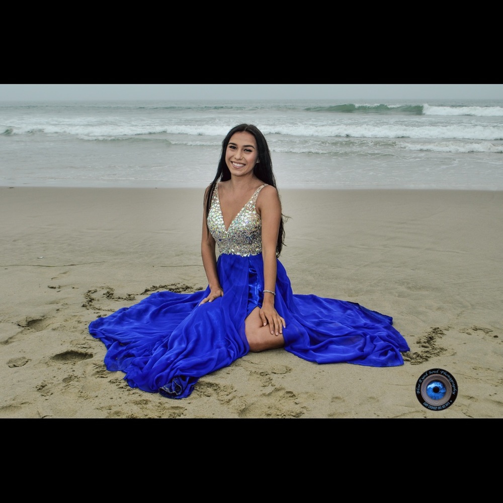 Royal blue prom or pageant gown